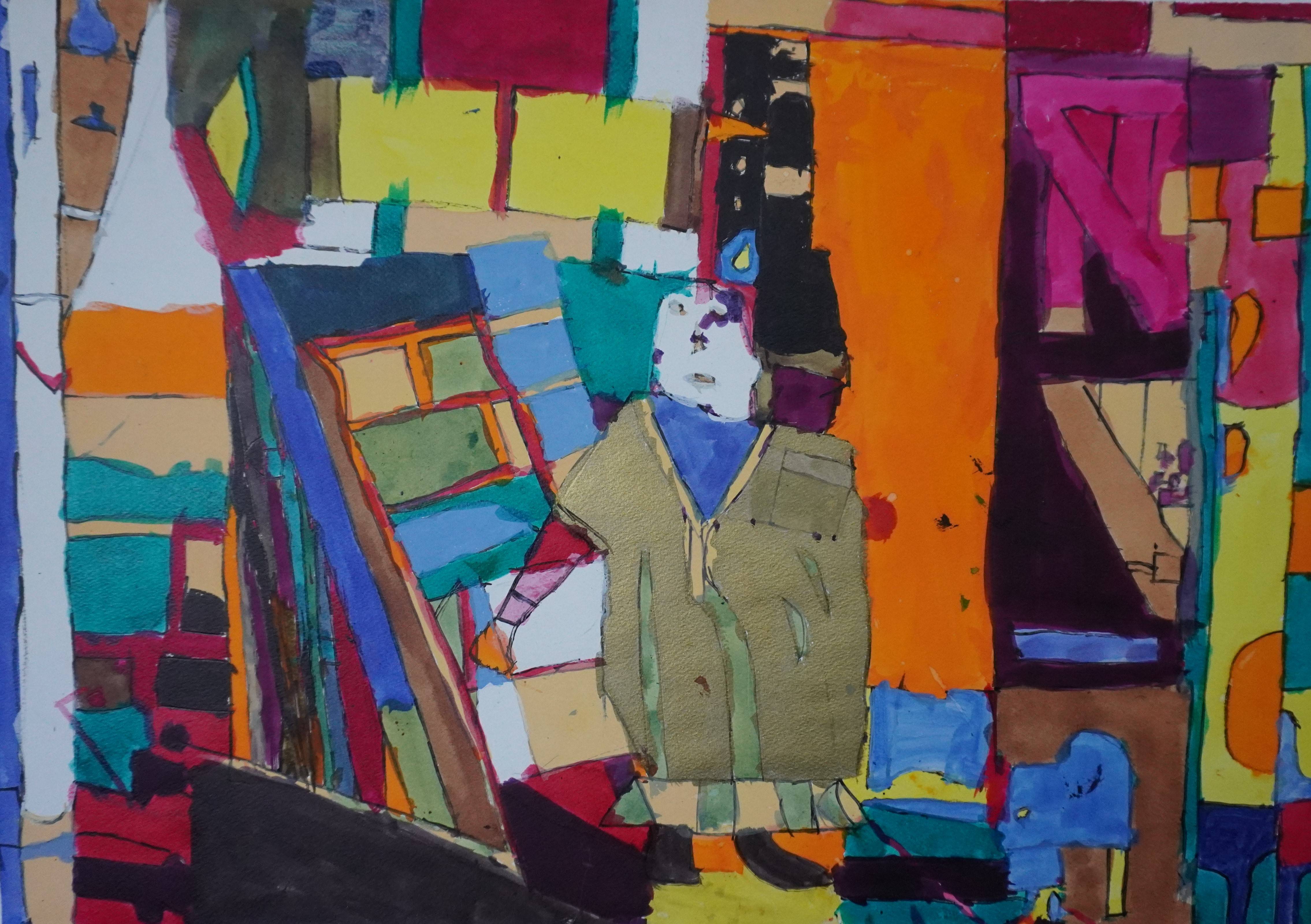 Declan Byrne, Untitled from Sahara book, Ink and Acrylic on paper, 70x50 cm, January 2005x Feminists Insha’allah - La Révolution des Femmes | Feriel Ben Mahmoud | 2015